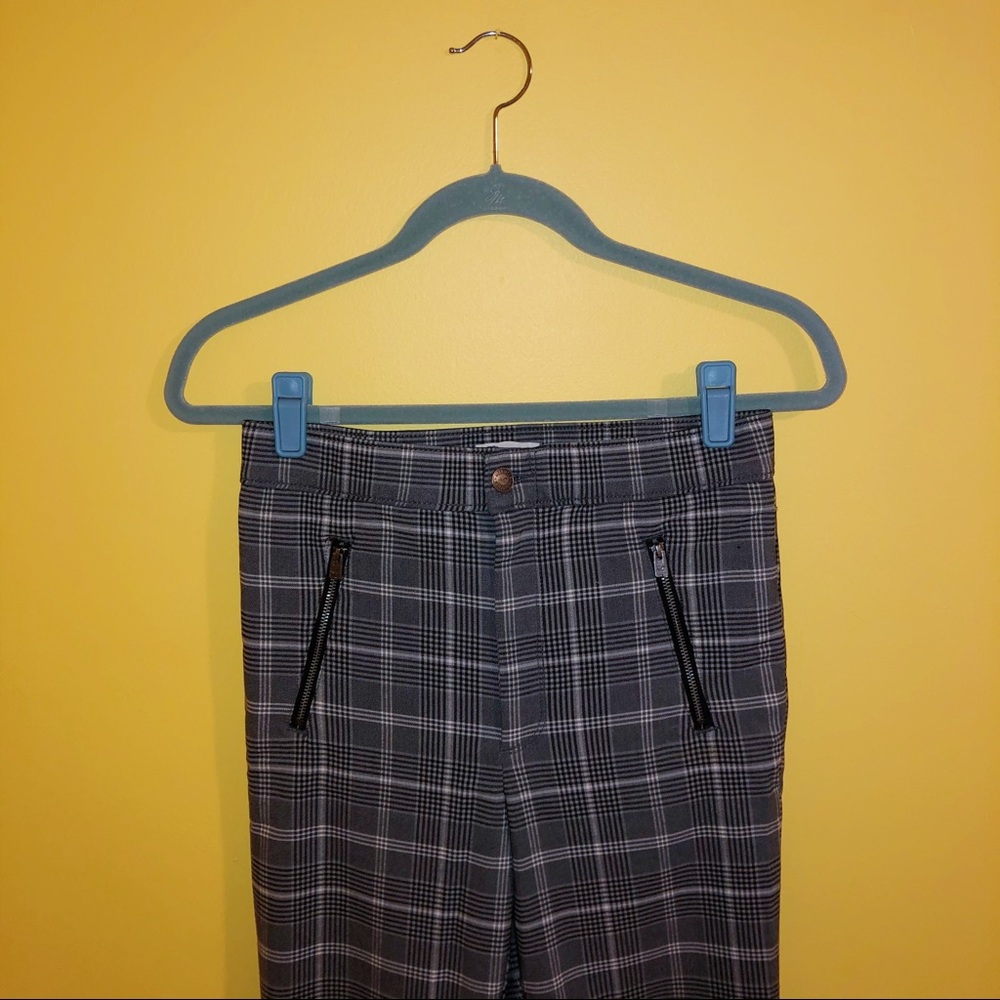 Hollister High Waisted Plaid Pants